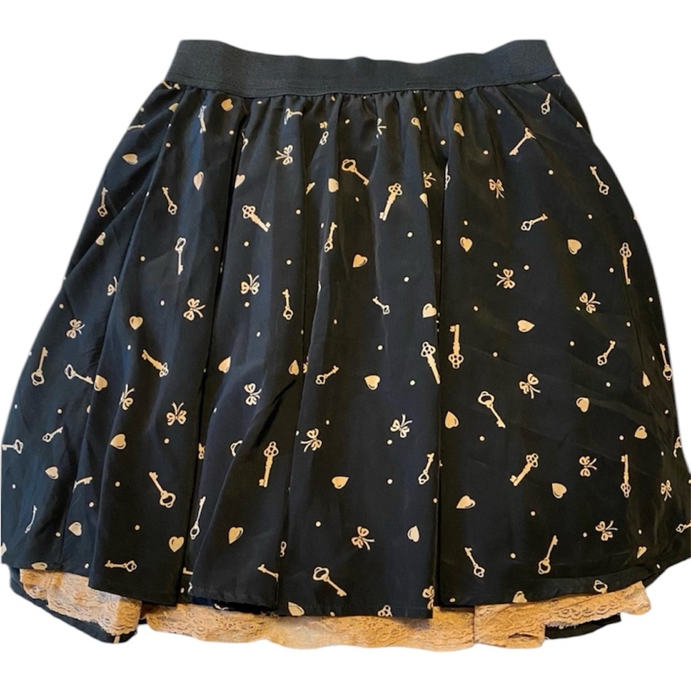 Mini skirt - black with tan